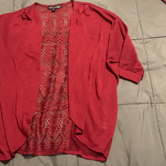 Burgundy Cardigan sz L - Picture 4 of 5